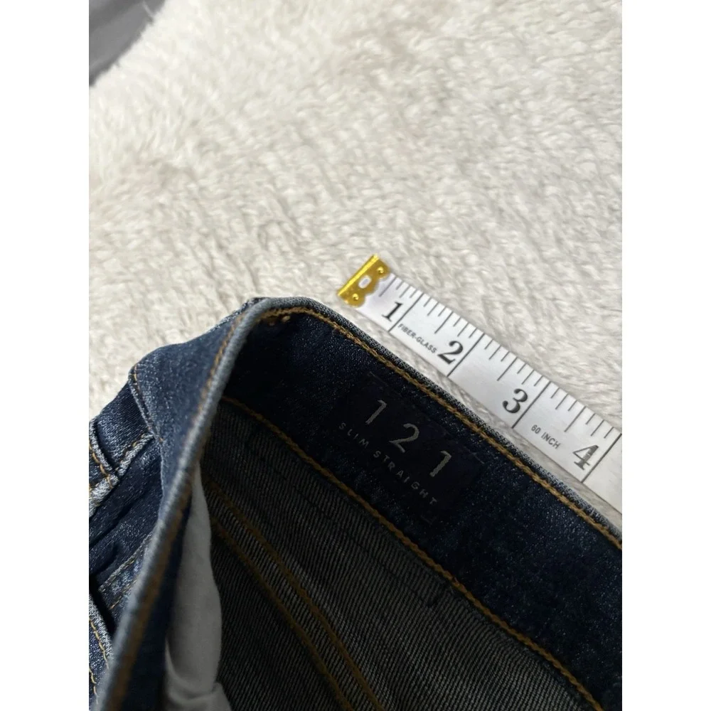 Lucky Brand 121 Slim Straight Mens Blue Denim Jeans 36x30 Act 38x30 Stretch‎